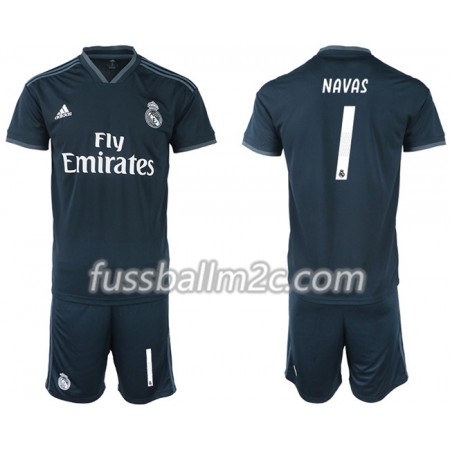 Fußballtrikots Real Madrid NAVAS 1 Kinder Auswärts Trikotsatz 2018-2019